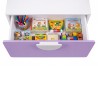 Bibliothèque pour Enfants Mobili Rebecca Melia 143x60x48 cm MDF Pin Blanc Violet