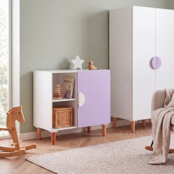 Armários Infantis Mobili Rebecca Virea 77x80x40 cm MDF Pinho Branco Roxo