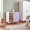Armários Infantis Mobili Rebecca Virea 77x80x40 cm MDF Pinho Branco Roxo
