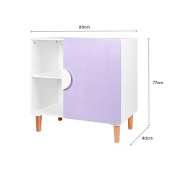 Armários Infantis Mobili Rebecca Virea 77x80x40 cm MDF Pinho Branco Roxo