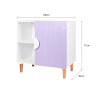 Armários Infantis Mobili Rebecca Virea 77x80x40 cm MDF Pinho Branco Roxo