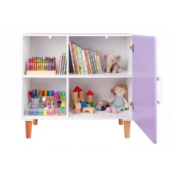 Armários Infantis Mobili Rebecca Virea 77x80x40 cm MDF Pinho Branco Roxo