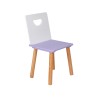 Cadeira Infantis Mobili Rebecca Lunia 60x33x35 cm MDF Pinho Branco Roxo