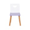 Cadeira Infantis Mobili Rebecca Lunia 60x33x35 cm MDF Pinho Branco Roxo