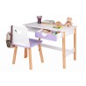 Cadeira Infantis Mobili Rebecca Lunia 60x33x35 cm MDF Pinho Branco Roxo