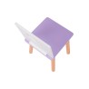 Cadeira Infantis Mobili Rebecca Lunia 60x33x35 cm MDF Pinho Branco Roxo