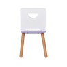 Cadeira Infantis Mobili Rebecca Lunia 60x33x35 cm MDF Pinho Branco Roxo