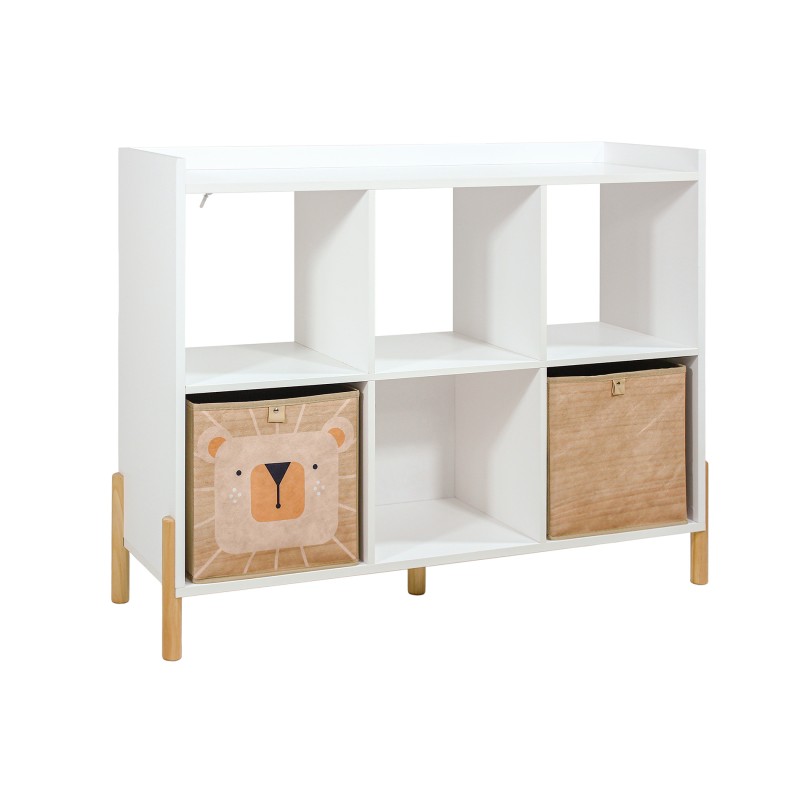 Armário Infantil Mobili Rebecca Timo 78x98,5x30 cm MDF Pinho Branco