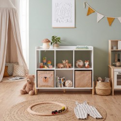 Armário Infantil Mobili Rebecca Timo 78x98,5x30 cm MDF Pinho Branco