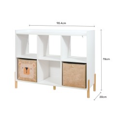 Armário Infantil Mobili Rebecca Timo 78x98,5x30 cm MDF Pinho Branco