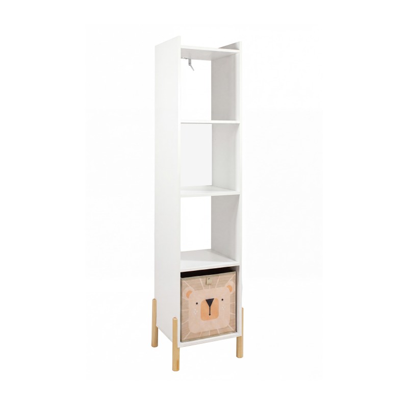 Armário Infantil Mobili Rebecca Nilo 140x33x30 cm MDF Pinho Branco