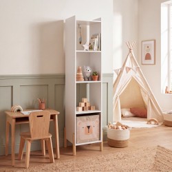 Armário Infantil Mobili Rebecca Nilo 140x33x30 cm MDF Pinho Branco