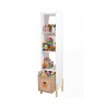 Armário Infantil Mobili Rebecca Nilo 140x33x30 cm MDF Pinho Branco