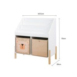 Boekenkast voor Kinderen Mobili Rebecca Milo 70x65,5x30 cm MDF Grenen Wit