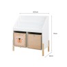 Boekenkast voor Kinderen Mobili Rebecca Milo 70x65,5x30 cm MDF Grenen Wit