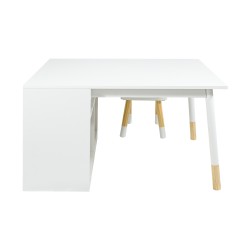 Kindertafel en Stoelen Mobili Rebecca Lino 53x90x60 cm MDF Grenen Wit