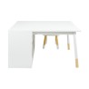 Kindertafel en Stoelen Mobili Rebecca Lino 53x90x60 cm MDF Grenen Wit