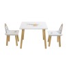 Kindertafel en Stoelen Mobili Rebecca Piko 43,5x55x55 cm MDF Grenen Wit