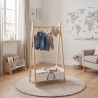 Cabide Infantil Mobili Rebecca Nuki 120x60x35 cm MDF Pinho Branco