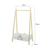 Cabide Infantil Mobili Rebecca Nuki 120x60x35 cm MDF Pinho Branco