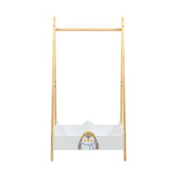 Cabide Infantil Mobili Rebecca Nuki 120x60x35 cm MDF Pinho Branco