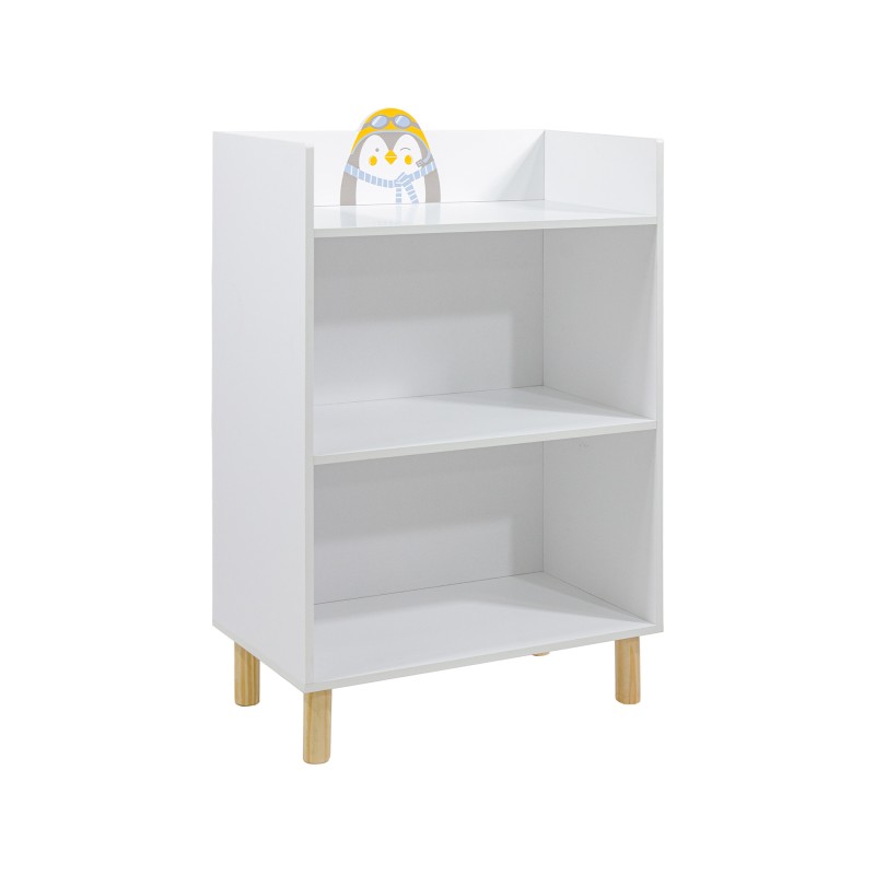 Bibliothèque pour Enfants Mobili Rebecca Kimo 86x55x30 cm MDF Pin Blanc