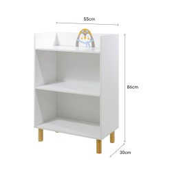 Bibliothèque pour Enfants Mobili Rebecca Kimo 86x55x30 cm MDF Pin Blanc