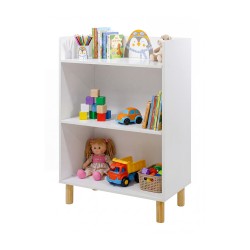 Bibliothèque pour Enfants Mobili Rebecca Kimo 86x55x30 cm MDF Pin Blanc