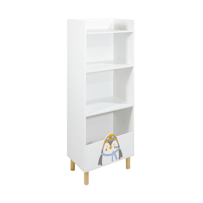 Bibliothèque pour Enfants Mobili Rebecca Nanu 118x47x30 cm MDF Pin Blanc