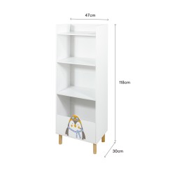 Bibliothèque pour Enfants Mobili Rebecca Nanu 118x47x30 cm MDF Pin Blanc