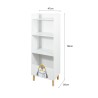 Bibliothèque pour Enfants Mobili Rebecca Nanu 118x47x30 cm MDF Pin Blanc