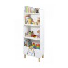 Bibliothèque pour Enfants Mobili Rebecca Nanu 118x47x30 cm MDF Pin Blanc