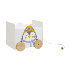 Baú de Arrumação Infantil Mobili Rebecca Kipi 36x42x33,5 cm MDF Pinho Branco
