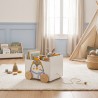 Coffre de Rangement pour Enfants Mobili Rebecca Kipi 36x42x33,5 cm MDF Pin Blanc
