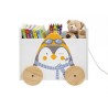 Coffre de Rangement pour Enfants Mobili Rebecca Kipi 36x42x33,5 cm MDF Pin Blanc