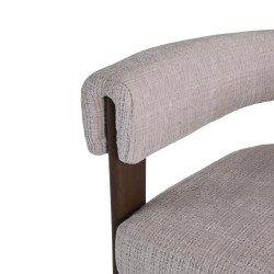 2er-Set Wohnzimmerstühle Mobili Rebecca Mirea 72,5x66,5x59,5 cm Polyester Stahl Beige