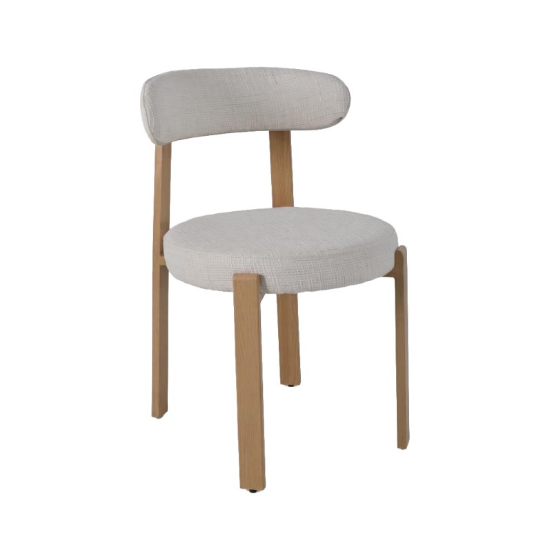 2er-Set Wohnzimmerstühle Mobili Rebecca Eidan 80x51x55 cm Polyester Stahl Beige