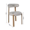 2er-Set Wohnzimmerstühle Mobili Rebecca Eidan 80x51x55 cm Polyester Stahl Beige
