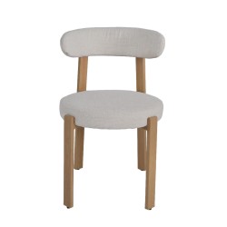 2er-Set Wohnzimmerstühle Mobili Rebecca Eidan 80x51x55 cm Polyester Stahl Beige