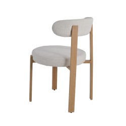2er-Set Wohnzimmerstühle Mobili Rebecca Eidan 80x51x55 cm Polyester Stahl Beige