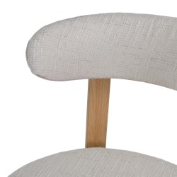 2er-Set Wohnzimmerstühle Mobili Rebecca Eidan 80x51x55 cm Polyester Stahl Beige