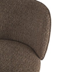 2er-Set Wohnzimmerstühle Mobili Rebecca Kael 81,5x53x63 cm Polyester Stahl Braun